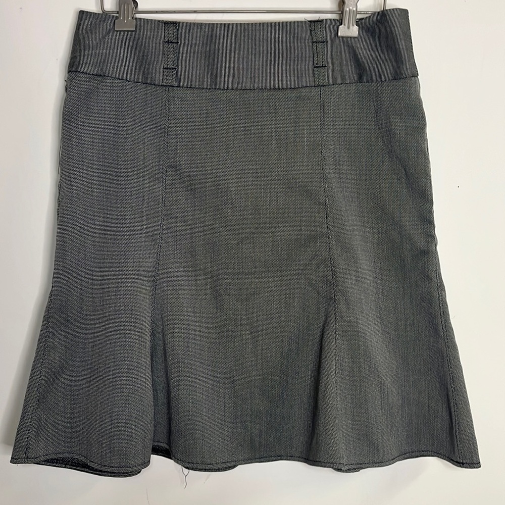 Maurices Gray Trumpet Flare Skirt Above the Knee Career & Casual A-Line Sz 5/6